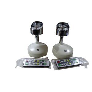 Wireless LED Spotlight Pair With Remote Control